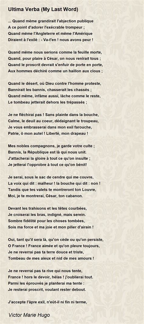 victor hugo last words.